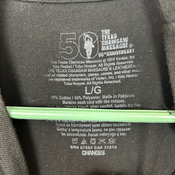 Texas Chainsaw Massacre 50th Anniversary tshirt, L, Graphic tee, Halloween - Picture 3 of 4